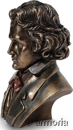 Figurine Buste Ludwig Van Beethoven aspect bronze Marque Veronese