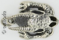 Pendentif Crâne de Dragon en argent 
