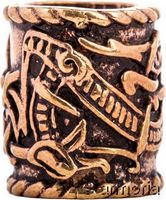 Perle à barbe ou cheveux Dragon Viking en bronze