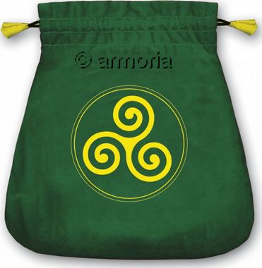 Pochette pour tarot Triskel en velours brodé