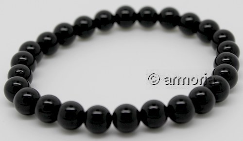 Bracelet de Perles en Onyx 6 mm Taille Small 