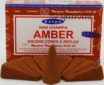 Cônes d'encens backflow Ambre, Satya