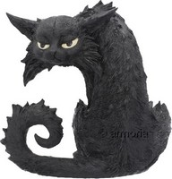 Figurine Chat Noir de sorcière assis 