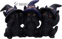 Figurine Chats noirs sorciers de la sagesse 