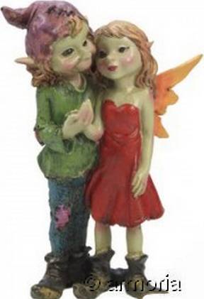 Figurine Couple de Pixies se tenant la main 