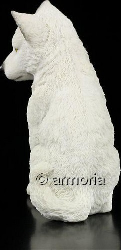 Figurine Louveteau blanc assis Marque Veronese 