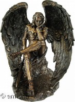 Figurine Lucifer l'Ange Déchu en résine aspect bronze 