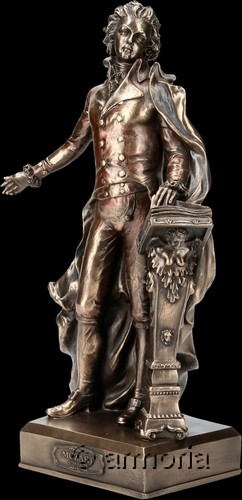 Figurine Mozart debout aspect bronze Marque Veronese 