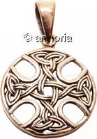 Pendentif Croix Celtique entrelacée en bronze