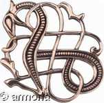 Pendentif Viking Jormungand le Serpent de Midgard en bronze