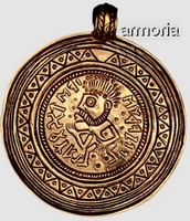 Pendentif Viking rond en bronze