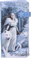 Portefeuille en relief femme aux loups blancs "Winter Guardians" de Anne Stokes 