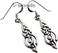 Boucles d'oreilles Entrelacs Celtes en argent 2.7 cm