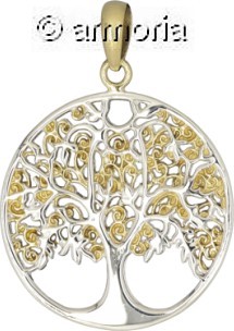 Pendentif Arbre de Vie en bronze argenté