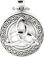 Pendentif Triquetra doublement cerclé en argent