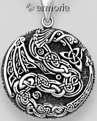 Pendentif Dragon Celte en argent