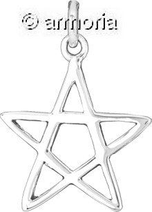 Pendentif Pentacle en argent, 2 cm