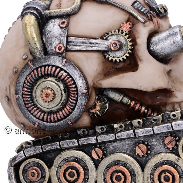 Figurine Crâne Tête de Mort steampunk Char d'Assaut 