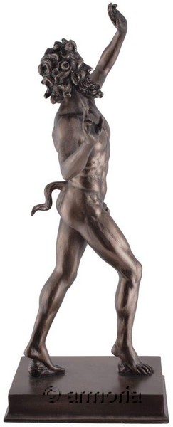 Figurine Faune de Pompéi dansant aspect bronze marque Veronese