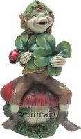 Figurine Pixie Porte-Bonheur riant Grand Modèle 