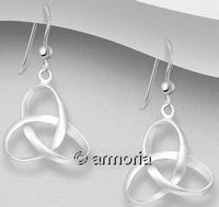 Boucles d'Oreilles Triquetra hélicoïdale en argent