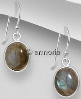 Boucles d'Oreilles en argent avec labradorite