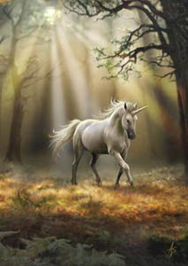 Carte Postale Glimpse of a Unicorn de Anne Stokes