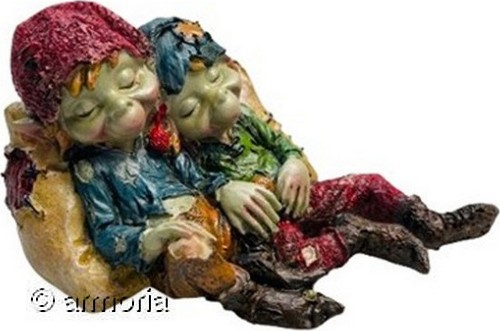 Figurine Deux Pixies Endormis