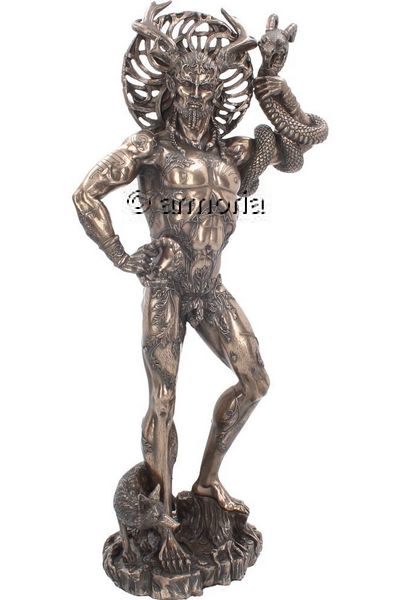 Figurine Grand Cernunnos aspect bronze 