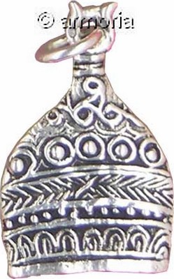 Pendentif Celte Casque Gaulois Marque Toulhoat en argent 