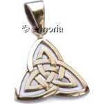 Pendentif Celte Double Triquetra en bronze 