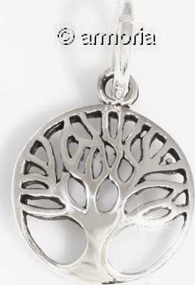 Pendentif Petit Arbre de Vie rond en argent 