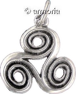 Pendentif Triskel 2.8 cm Marque Toulhoat en argent