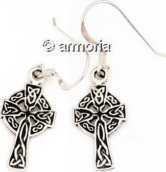 Boucles d'oreilles Croix Celtique en argent