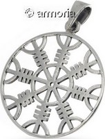 Pendentif Viking Heaume de terreur en argent