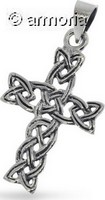 Pendentif Croix Celte aux entrelacs ajourés en argent