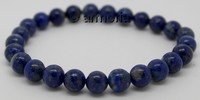 Bracelet de Perles en Lapis Lazuli 8 mm Taille XL 