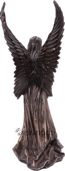 Figurine Ange avec Clé "Spirit Guide" de Anne Stokes aspect bronze marque Veronese