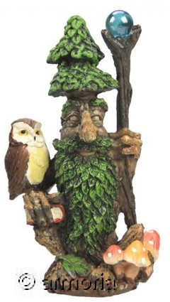 Figurine Arbre Féerique ou Ent avec chouette grand modèle  