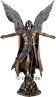 Figurine Archange Uriel bras tendus en armure Marque Véronèse