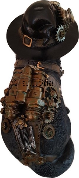 Figurine Chat Noir Sorcier steampunk  
