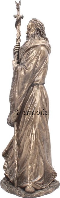 Figurine Grand Merlin aspect bronze marque Veronese 47 cm
