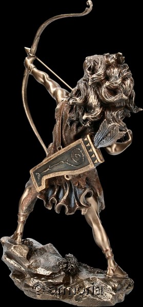 Figurine Hercule/Héraclès  tirant à l'Arc aspect bronze marque Veronese 