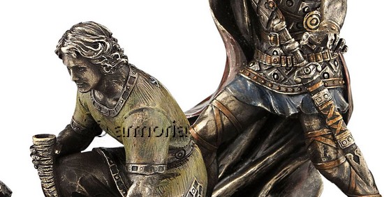 Figurine La Mort de Siegfried aspect bronze Marque Veronese 