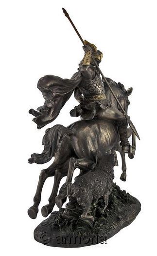 Figurine Odin sur son Cheval Sleipnir aspect bronze