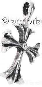Pendentif Croix médiévale style Templier en argent