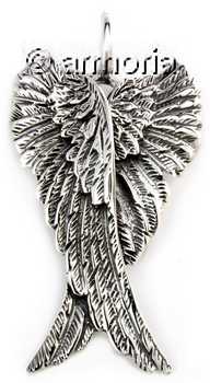 Pendentif Grandes Ailes d'Ange en argent