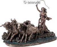Figurine Gefjon aspect bronze marque Veronese 