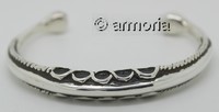 Bracelet Torque Celte rigide en argent Marque Kelt