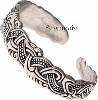 Bracelet Viking de style Mammen en plaqué argent 